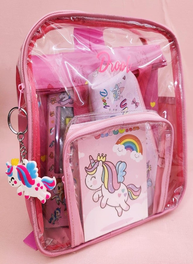 AMANVANI 7 in 1 Stationary items Unicorn Stationery Set for Girls Pink Stationery Set for Girls Unicorn Stationary Kit for Kids Birthday Return Gift for Kids Gift - Image 3
